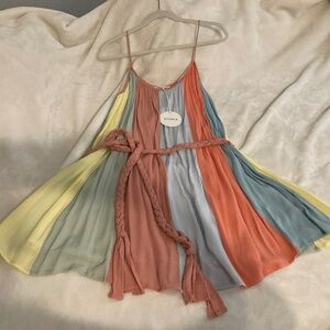 Storia Color Block Dress with rope belt M (6)